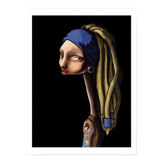 Girl With The Stretched Earlobe Poster