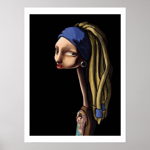 Girl With The Stretched Earlobe Print