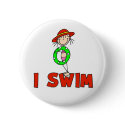 Girl With Tube I Swim Button by stick_figures Girl With Tube I Swim Button
