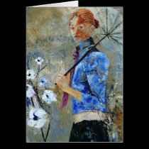 girl with  umbrella 67 cards