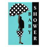 Girl with Umbrella Baby Shower Invitations