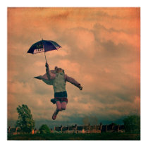 girl with umbrella posters