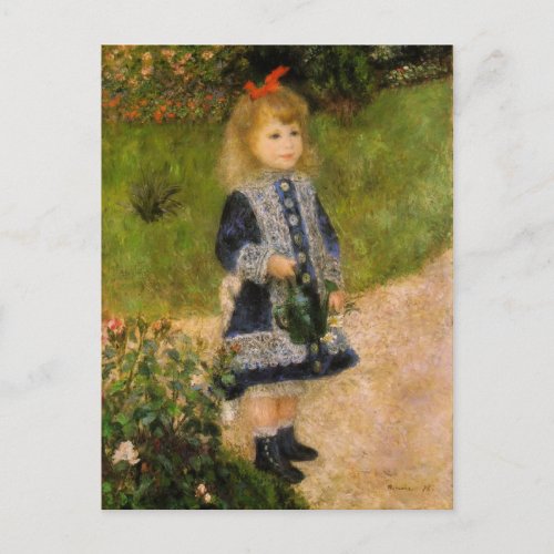 Girl with Watering Can Postcard postcard