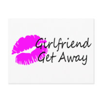 Girlfriend Get Away (Pink Kiss) postcards