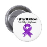 Girlfriend - I Wear Purple Ribbon Pinback Button
