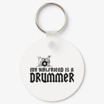 Girlfriend is a Drummer keychains
