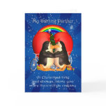 Girlfriend Lesbian Christmas Card With Kissing Pen