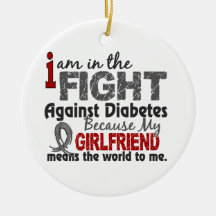 Girlfriend Means World To Me Diabetes Christmas Tree Ornament