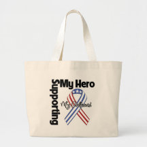 Girlfriend - Military Supporting My Hero Tote Bag