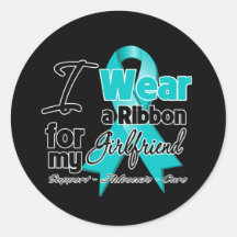 Girlfriend - Teal Awareness Ribbon Sticker