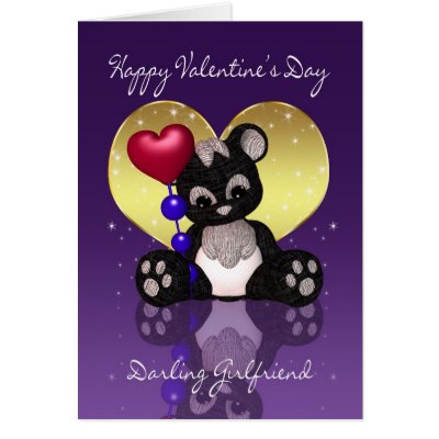 Girlfriend Valentine's Day Card - Cute Panda Bear
