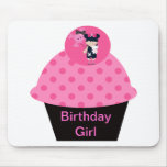 Girlie Goth Cupcake Birthday Girl Mousepads