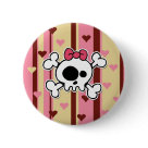round_button - This kawaii inspired skull and crossbones button is a must have for all girl goths!
