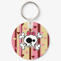 girlie skull keychains by cfkaatje girlie skull keychains