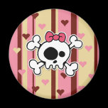 girlie skull magnets