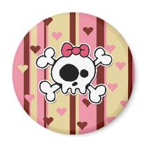 girlie skull magnets by cfkaatje girlie skull magnets
