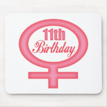 Girls 11th Birthday Gifts mousepads