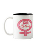 Girls 13th Birthday Gifts Mugs