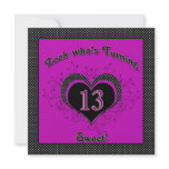 Girl's 13th Birthday Party Invitations