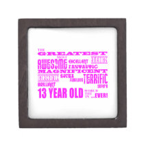 Girls 13th Birthdays : Pink Greatest 13 Year Old Premium Gift Box