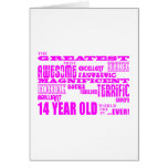 Girls 14th Birthdays : Pink Greatest 14 Year Old cards