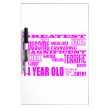Girls 14th Birthdays : Pink Greatest 14 Year Old Dry Erase Whiteboard