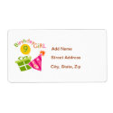 Girls 9th Birthday Custom Shipping Labels