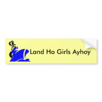 Girls Ahoy Sailor Boat Bumper Stickers