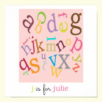 Girls Alphabet Poster posters