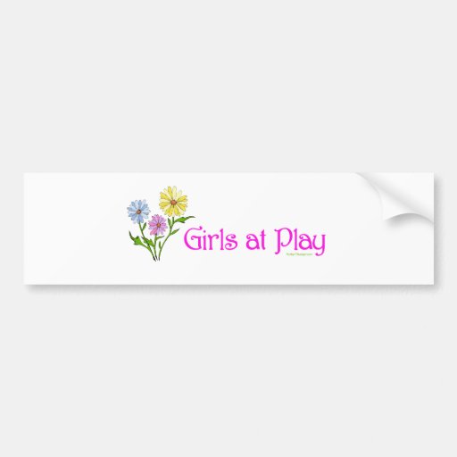 Girls at Play Bumper Stickers