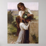 Girls at the Fountain Poster