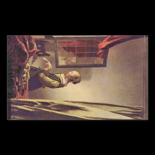 Girls at the open window by Johannes Vermeer Rectangular Stickers
