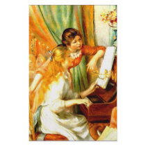 Girls at the Piano Stationery Paper by junebug042 Girls at the Piano Stationery Paper