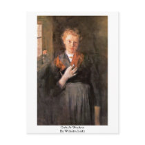 Girls At Window By Wilhelm Leibl Post Cards