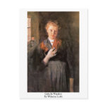 Girls At Window By Wilhelm Leibl Post Cards