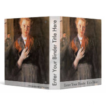 Girls At Window (Portrait Of Babette Maurer B. Jor 3 Ring Binder
