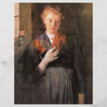 Girls At Window (Portrait Of Babette Maurer B. Jor Custom Flyer