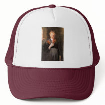 Girls At Window (Portrait Of Babette Maurer B. Jor Mesh Hat