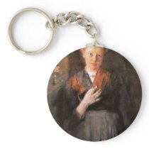 Girls At Window (Portrait Of Babette Maurer B. Jor Key Chains