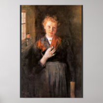 Girls At Window (Portrait Of Babette Maurer B. Jor Poster