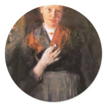 Girls At Window (Portrait Of Babette Maurer B. Jor Sticker