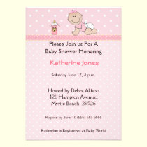 Girls Baby Shower Invitation invitations