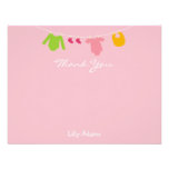 Girls Baby Shower Thank You Note invitations