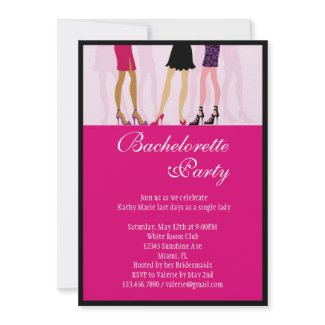 Girls Bachelorette Party Invitation invitation