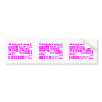 Girls Badminton : Pink Greatest Badminton Player Bumper Stickers