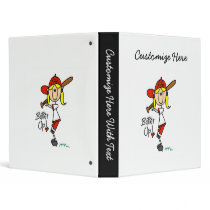 Girls Baseball Batter Up T-shirts and Gifts Vinyl Binders