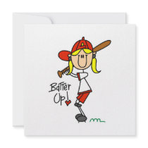 Girls Baseball Batter Up T-shirts and Gifts Custom Invite