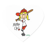 Girls Baseball Batter Up T-shirts and Gifts stickers