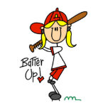 Girls Baseball Batter Up Tshirts and Gifts