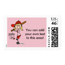Girls Baseball Batter Up Tshirts and Gifts Stamps